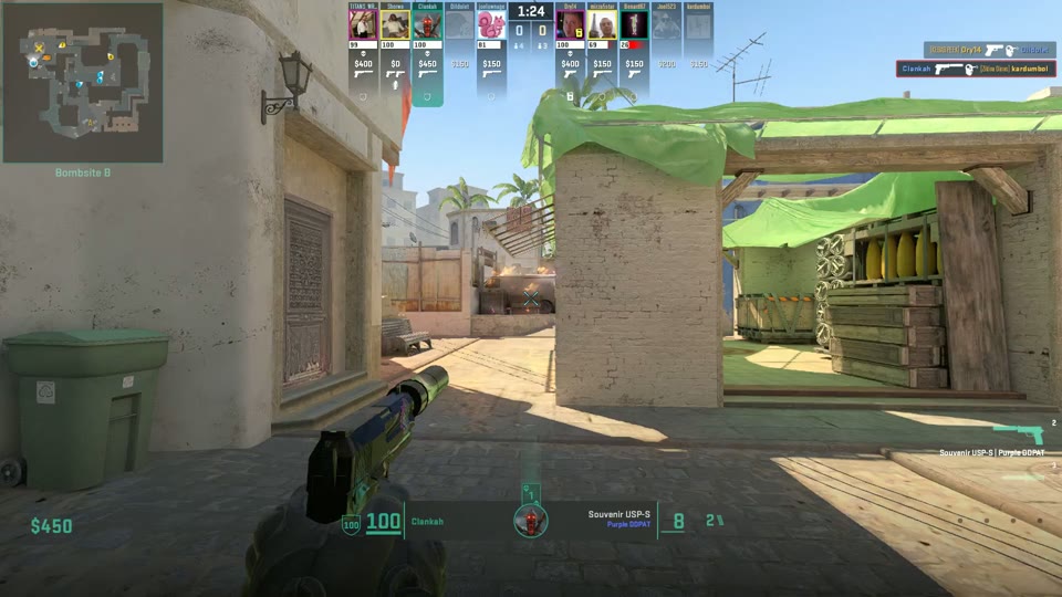 Mirage — pistol start, attack recovery and final defuse